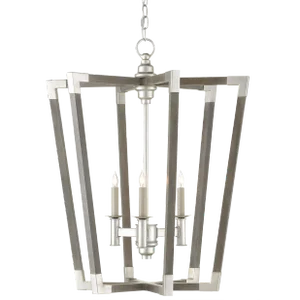 Currey & Company Bastian Medium Gray Lantern