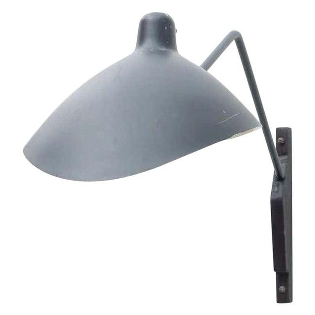 Mid-Century Black Metal Wall Lamp in the style of Serge Mouille, 1950s For Sale - Image 12 of 12