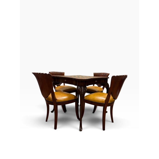 Indulge in the ultimate luxurious game night with this exceptional, complete 5-piece multi-game dining suite by premier...