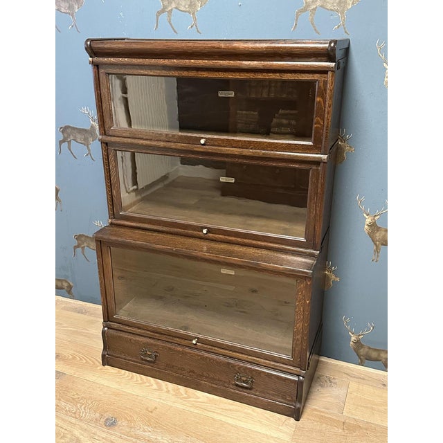 Brown Bookcase from Globe Wernicke, 1890s, Set of 5 For Sale - Image 8 of 8