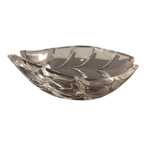 1980s Marquis by Waterford Crystal Etched Leaf Bowl