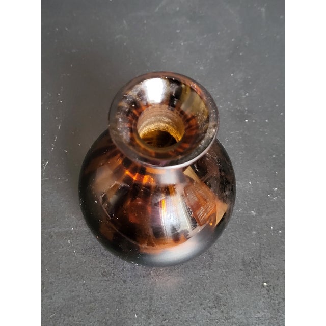1980s Amber Crystal Art Glass Perfume Bottle For Sale In San Francisco - Image 6 of 9