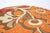 Orange Vintage Moroccan Round Pouf Ottoman in 1970s Psychedelic Floral Velvet For Sale - Image 8 of 17