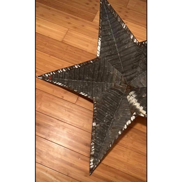 2000 - 2009 48” Barn Star - Galvanized and Distressed White Finish For Sale - Image 5 of 5