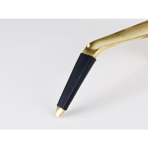 Vintage Brass Shoehorn with Leather Handle by Carl Auböck, Vienna, 1950s For Sale - Image 13 of 18