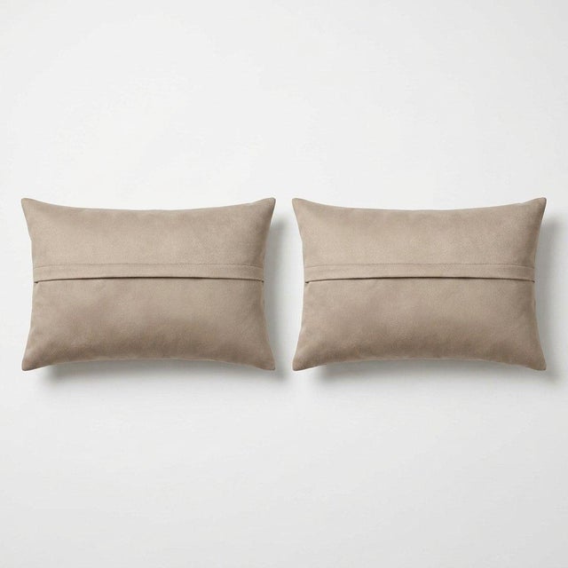 Beige Oushak Rug Pillow Cover 16'' X 24'' - Set of Two For Sale - Image 4 of 4
