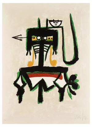 Wifredo Lam, Joan Prats, 1976, Original Lithograph