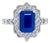 Natural Sapphire Diamond Ring Size 6.5 14k W Gold 3.51 TCW Certified For Sale