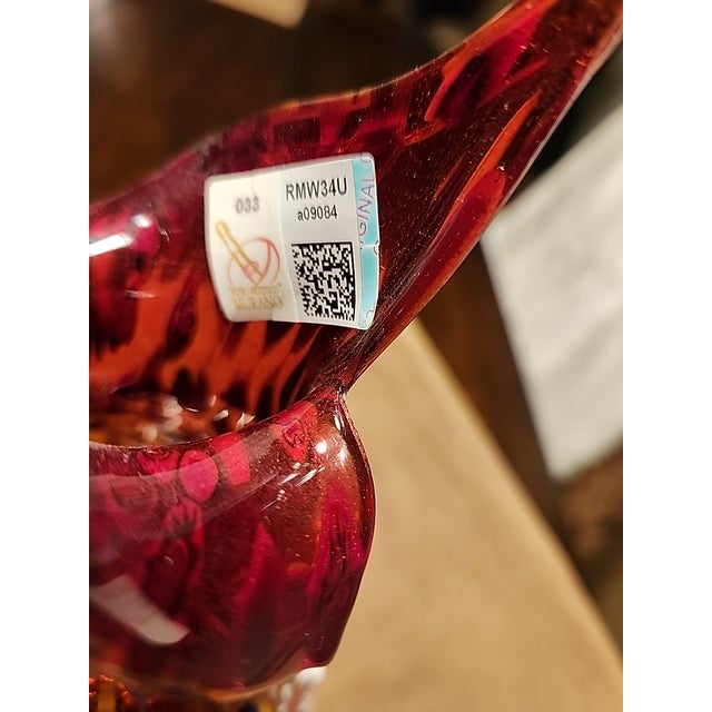 Authentic Murano Glass Millefiori Vase-Signed Imperio Rossi-Certifued #033 For Sale - Image 4 of 6