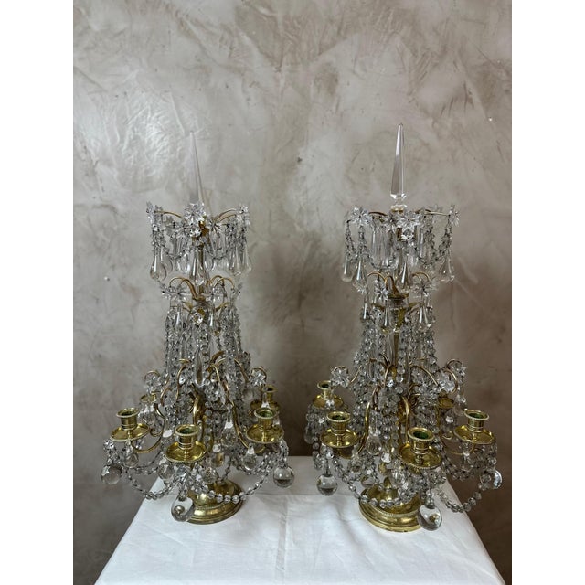 Gold Antique Louis XVI Girandoles, 1890, Set of 2 For Sale - Image 8 of 18