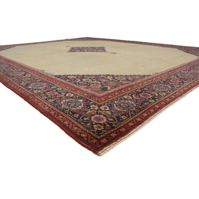 77156 Antique Turkish Sivas Rug, 11'10 x 14'07. From the heart of central Anatolia, Turkey, emerge the enchanting Sivas...