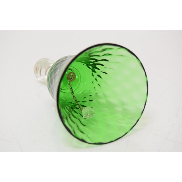 Vintage Glass Bell from Glasswork Novy Bor, 1950s For Sale - Image 6 of 8