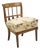Antique Italian Neoclassical Style Carved Arrow Walnut Low Boudoir Slipper Chair For Sale