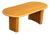 1940s Restored Rattan & Koa Wood Oval Surfboard Coffee Table W/ Stacked Rattan Legs For Sale