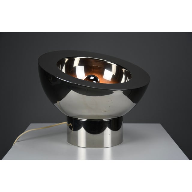 Italian Nickel-Plated Brass Adjustable Table Lamp, 1970s For Sale - Image 3 of 16