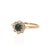 Contemporary 0.90 Carat Sapphire Diamond 14 Karat Yellow Gold Ring, size 7 For Sale - Image 3 of 6