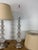 Pair of Hollywood Regency Rock Crystal Stacked Orb Table Lamps - Silver Leaf For Sale - Image 13 of 17
