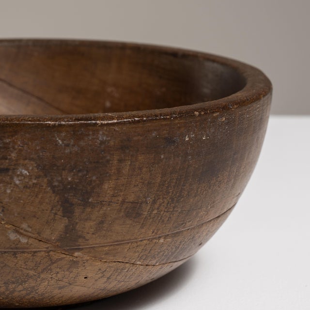 Brown Mid 20th Century Denmark Brown Teak Decorative Bowl For Sale - Image 8 of 15