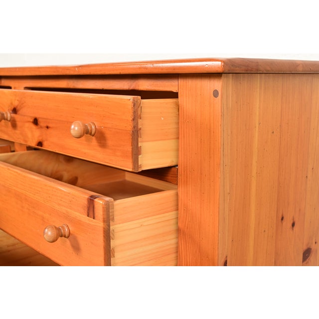Wood Ethan Allen Early American Shaker Solid Pine Twelve-Drawer Dresser or Credenza For Sale - Image 7 of 13