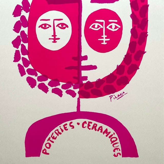Pablo Picasso Vintage 1972 Mid Century Modernist Framed " Poteries-Ceramiques " French Exhibition Silkscreen Print For Sale - Image 14 of 18