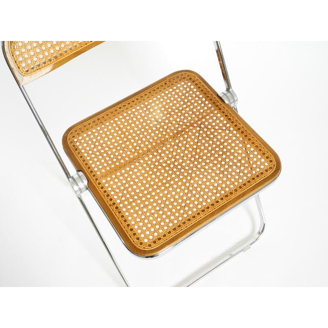 1970s Plia Folding Chair with Vienna Cane by Giancarlo Piretti for Castelli, 1970s For Sale - Image 5 of 18