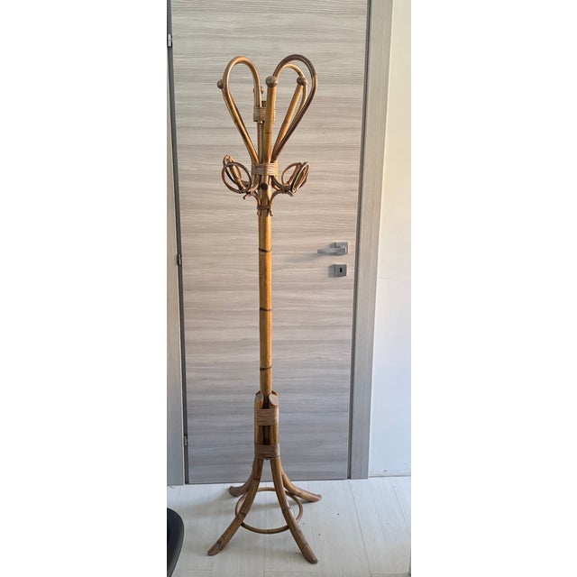 Rattan Coat Hanger, 1960s For Sale - Image 3 of 10