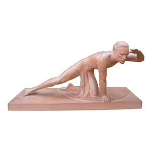 Italian Art Deco Terracotta Sculpture Signed U. Cipriani