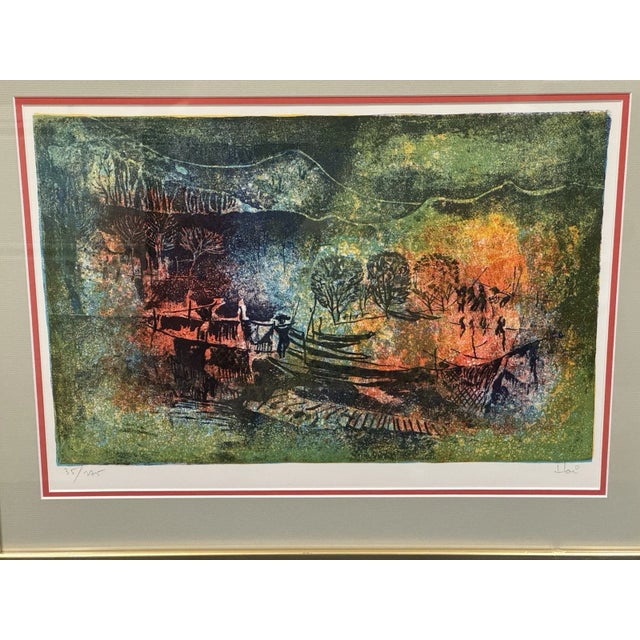 Overview: Up for sale is an exquisite lithograph by acclaimed Vietnamese/French master, Hoi Lebadang (1921-2015). Lebadang...