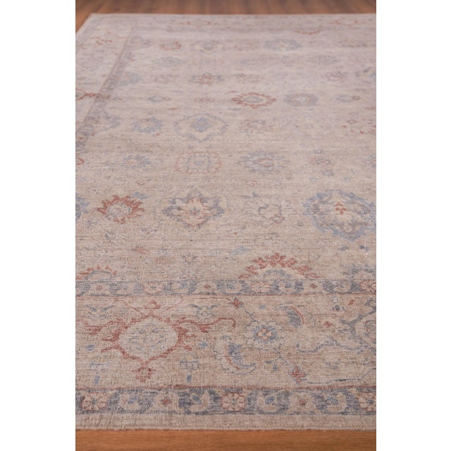 Traditional Exquisite Rugs Harper Hand-Knotted New Zealand Wool Beige/Blue Rug-9'X12' For Sale - Image 3 of 5