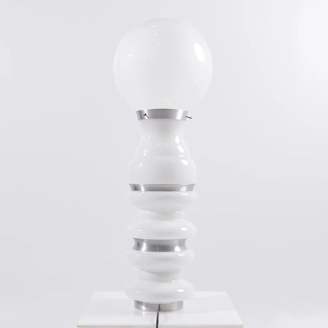 Carlo Nason Mid Century Murano Glass Lamp This lamp measures: 13.5 wide x 13.5 deep x 39.5 inches high ABOUT PHOTOS: We...