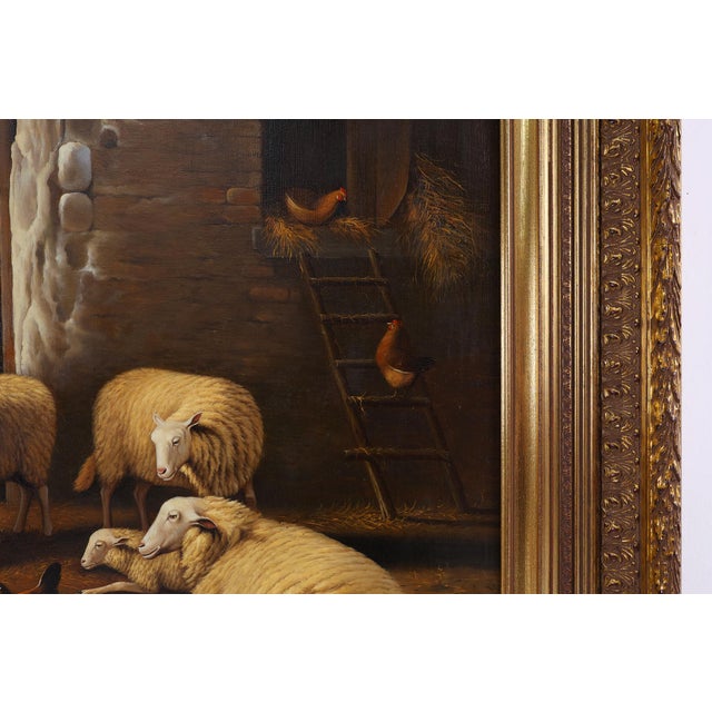 1990s Belgian Artist, Baroque Scene, 1991, Oil on Canvas, Frame For Sale - Image 5 of 11