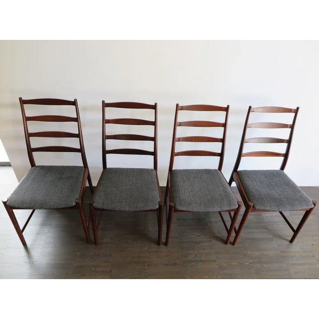 Arne Vodder Set of Danish Dark Wood Dining Chairs by Arne Vodder, 1960s For Sale - Image 4 of 17