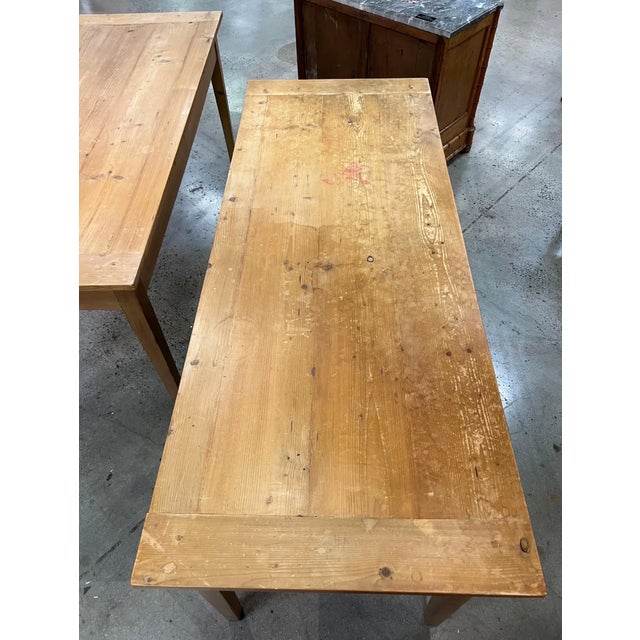 Late 19th Century Pair of English Stripped Pine Tables 'Sold Individually' For Sale - Image 9 of 10