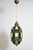 1970s Brass and Green Glass Lantern Ceiling Lamp, 1970s For Sale - Image 5 of 5