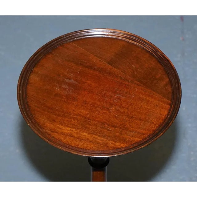 Antique Hardwood Tripod Pedestal Plant Table For Sale - Image 3 of 9