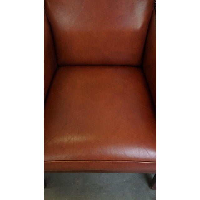 Wood Art Deco Cognac-Colored Armchairs, Set of 4 For Sale - Image 7 of 18