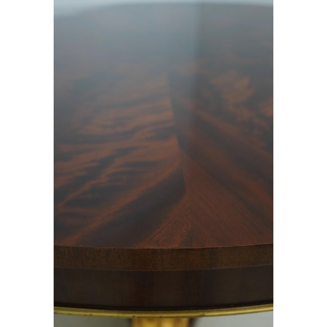 John Widdicomb Round Neoclassical Mahogany Dining Room Table For Sale - Image 9 of 13