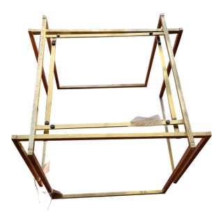 Vintage Brass and Glass Side Tables For Sale