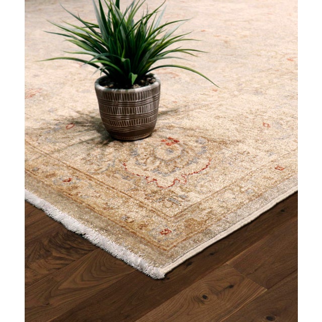 Modern Pasargad Home Denver L. Blue Wool Area Rug- 8' 0" X 10' 0" For Sale - Image 3 of 5