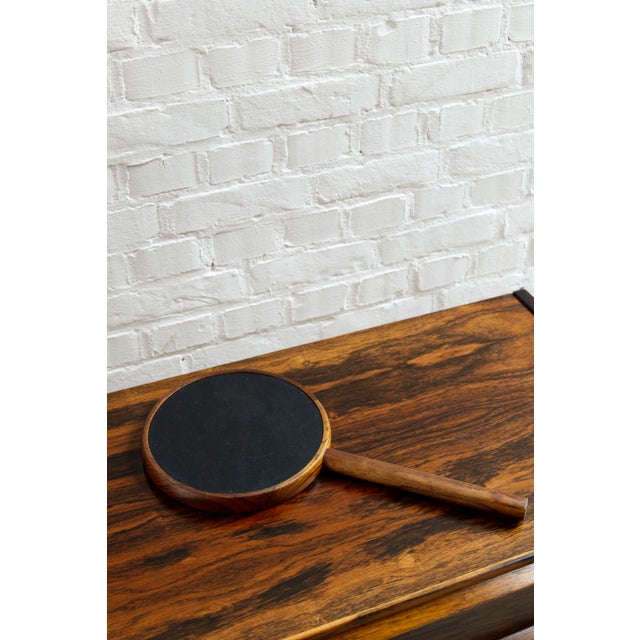 Rosewood Hand Mirror by Uno & Osten Kristiansson for Luxus, Sweden, 1950s For Sale - Image 10 of 18
