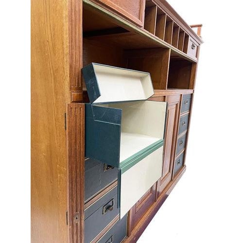 Dutch Oak Notary Cabinet, 1900s For Sale - Image 11 of 12