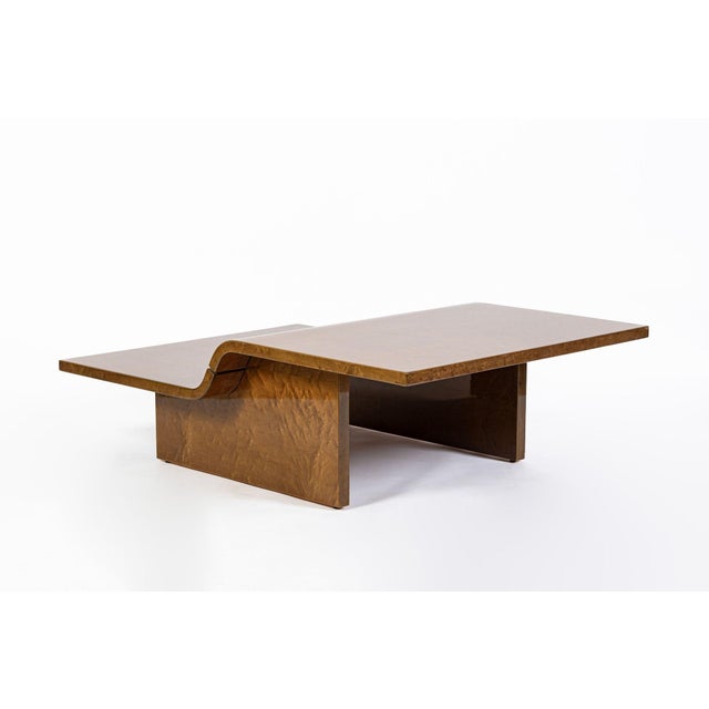 Vintage Postmodern Sculptural Lacquered Wood Coffee Table, 1970s For Sale - Image 4 of 14