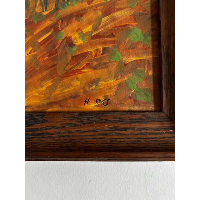 Primitive Abstract Painting of a Cow in Vintage Wood Frame For Sale In Philadelphia - Image 6 of 7