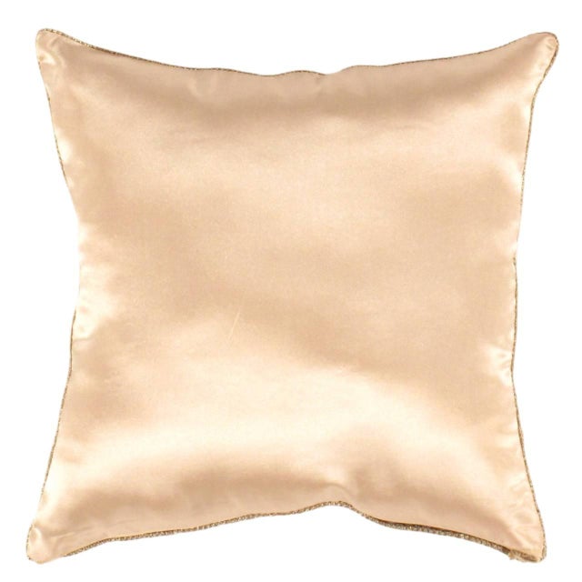Traditional Pasargad DC Blue Diamond Silk Termeh Pillow For Sale - Image 3 of 3