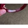 Miriam Salat Wine Red Translucent Resin and Sterling Silver Summer Bangle For Sale - Image 16 of 18
