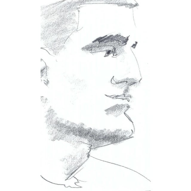 Set of four drawing of men, Unsigned. Each sheet is 8.5 x 5 inches. Combined shipping is available, please inquire.