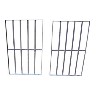 Victorian Iron Fence Pieces - A Pair For Sale