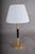 Cream Mid-Century Gilded Brass Desk Lamp Table Lamp, 1950s For Sale - Image 8 of 10