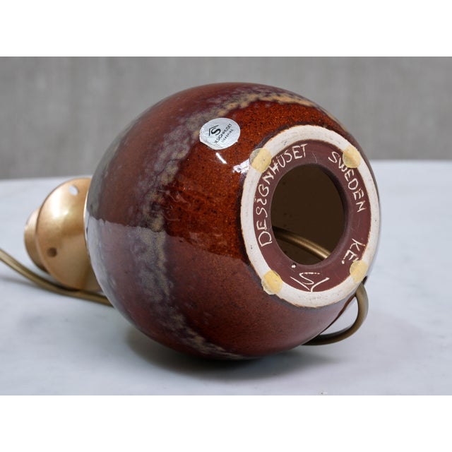 Ceramic Oval Table Lamps by Kent Eriksson for Designhuset, Sweden, 1970s, Set of 2 For Sale - Image 11 of 12