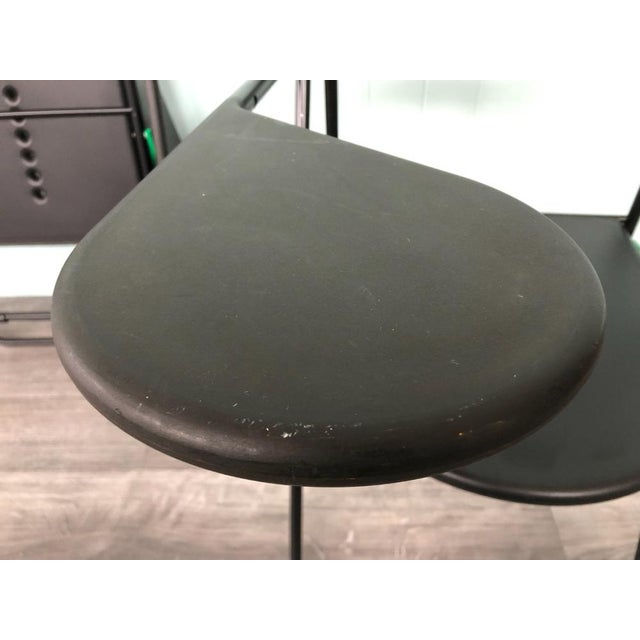 Set of 3 Flap model chairs 80s design Paolo Paris. Minimal and extremely comfortable model. The seat and the adjustable...